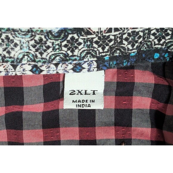 Robert Graham Shirt Mens 2XLT Flip Cuff Long Sleeve Plaid - Picture 3 of 7